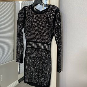 Windsor studded long sleeve dress